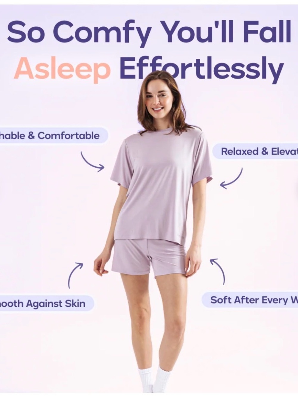 Mellow Cooling Dream Sleep Set - Lilac size small